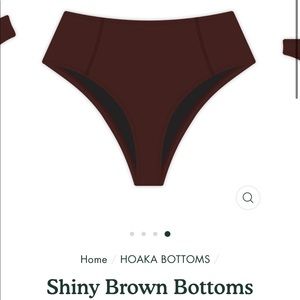 NWOT SHINY HOAKA SWIM BROWN BOTTOMS SZ MEDIUM